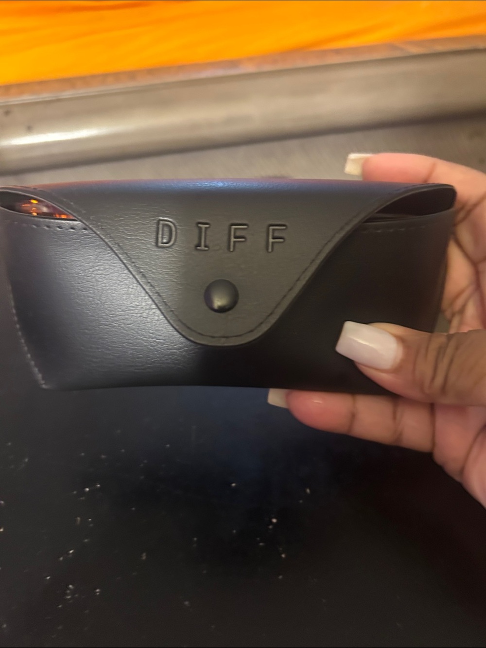 DIFF Black Sunglasses Case